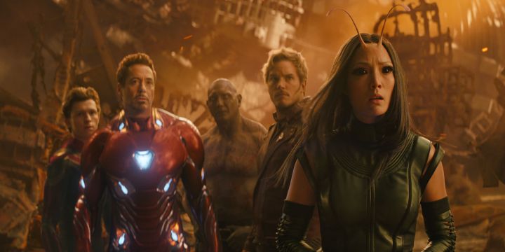 avengers infinity war spider-man iron man drax star-lord mantis