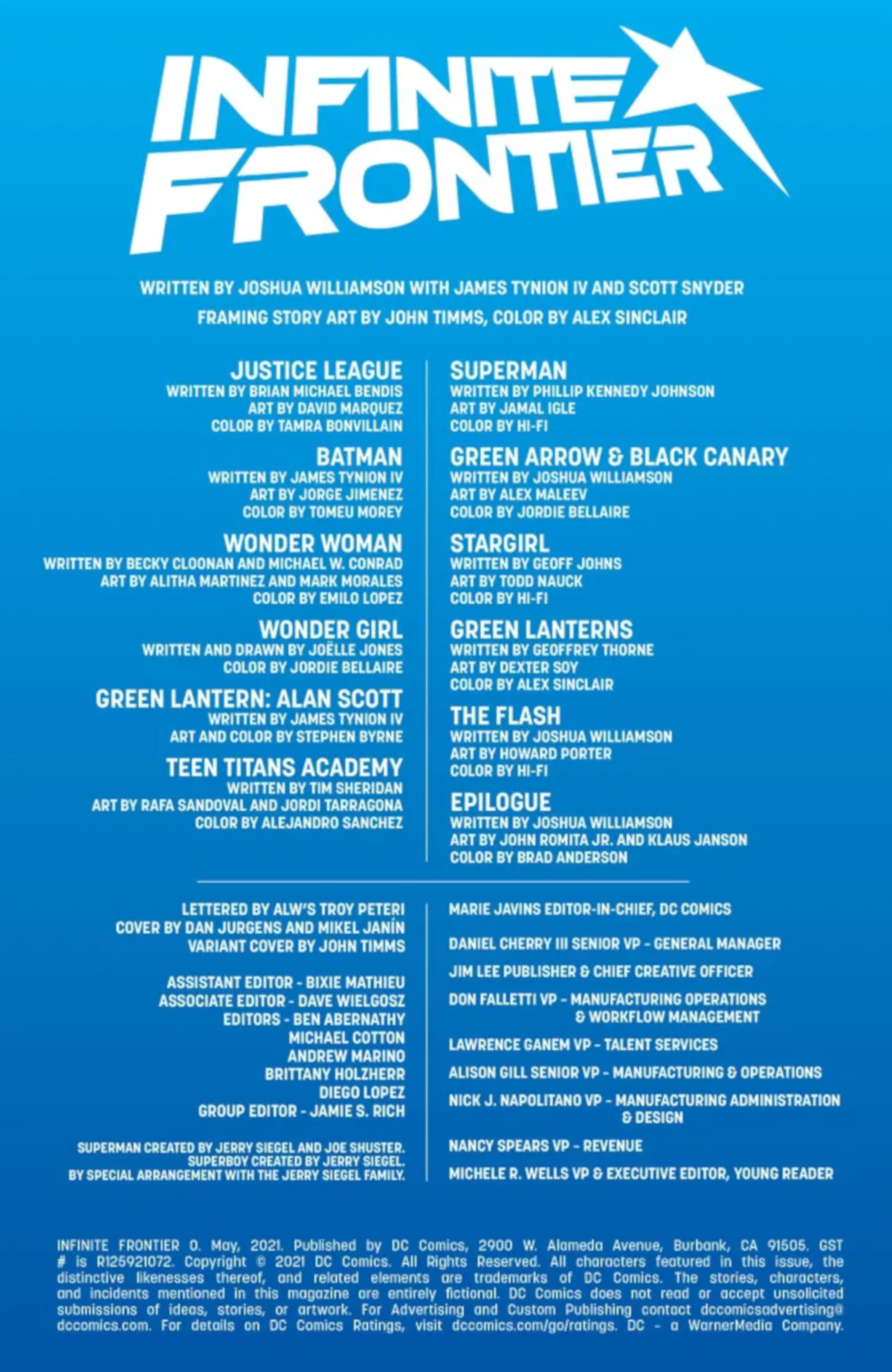 Infinite Frontier #0 Title Page