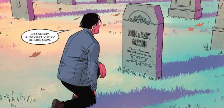 Dick Grayson visits parents in Nightwing 118