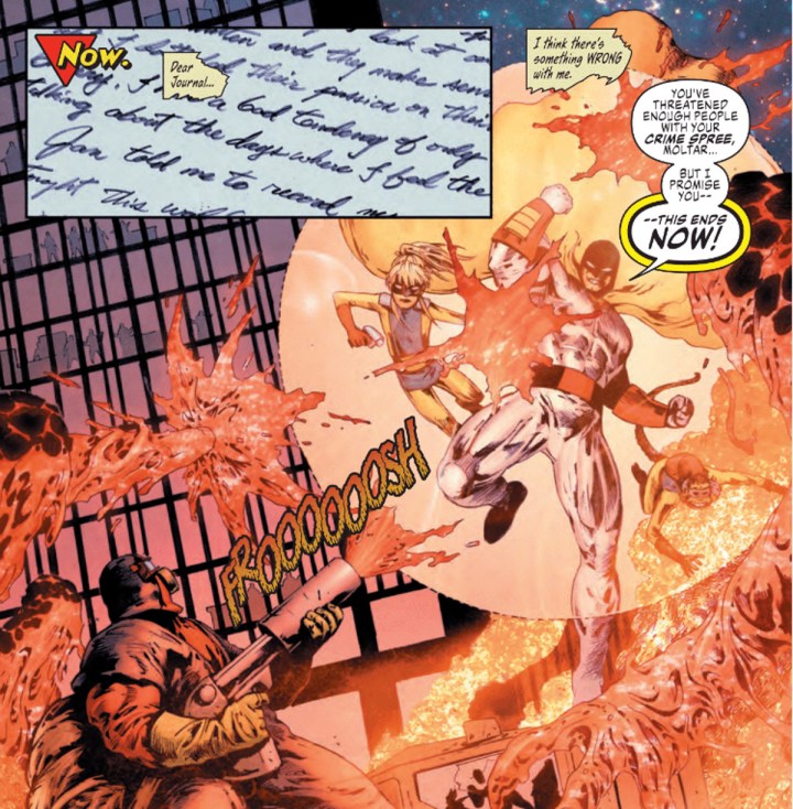 Space Ghost and Jan face Moltar in Space Ghost 6