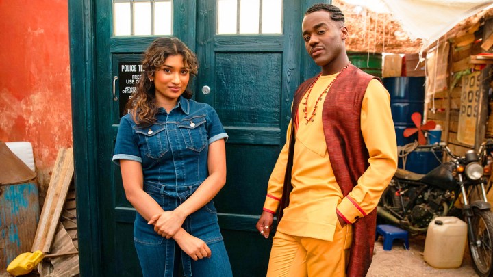 The Doctor and Belinda in The Story and the Engine