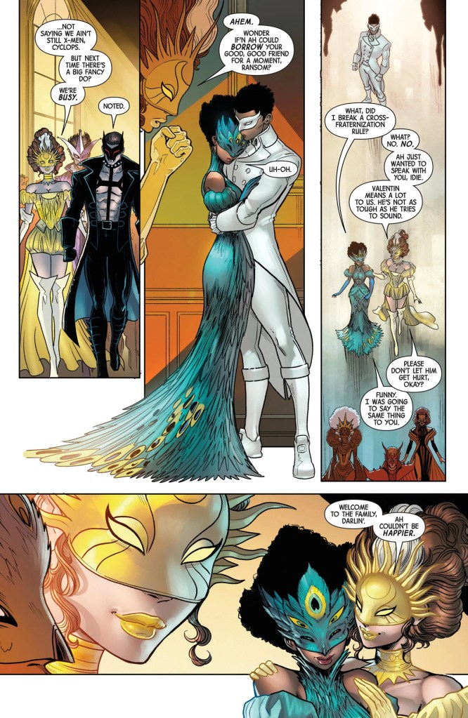 Ransom and Temper dance as Rogue and Cyclops argue in X-Men Hellfire Murder