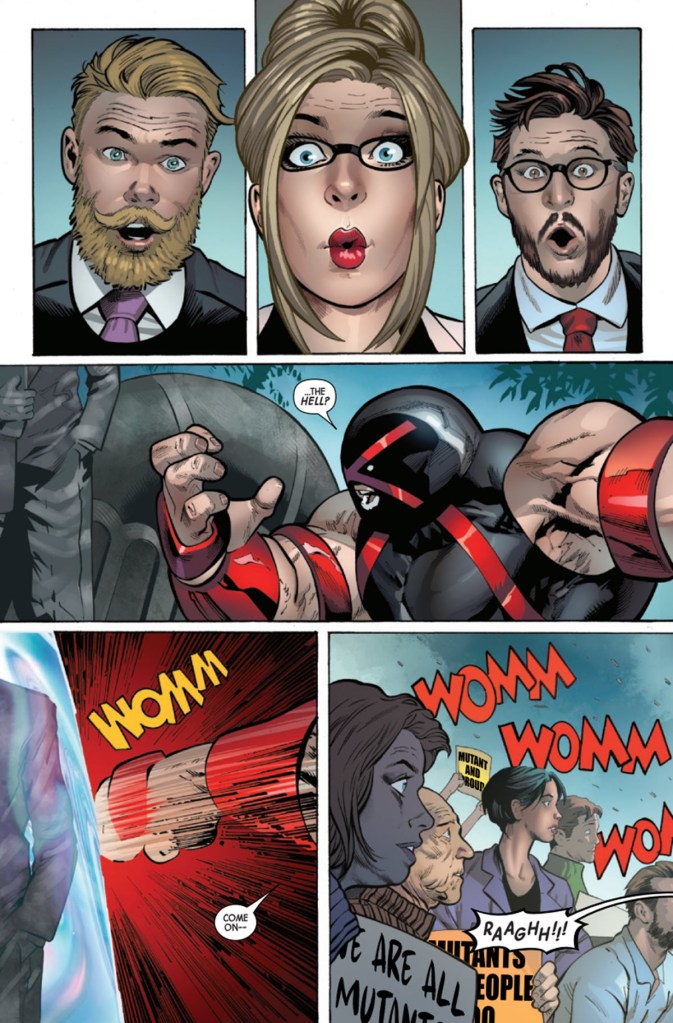 X-Men 34 - Juggernaut tries to destroy Bolivar Trask statue