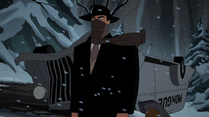 Bruce Wayne looking like The Shadow in Batman Caped Crusader Season 2