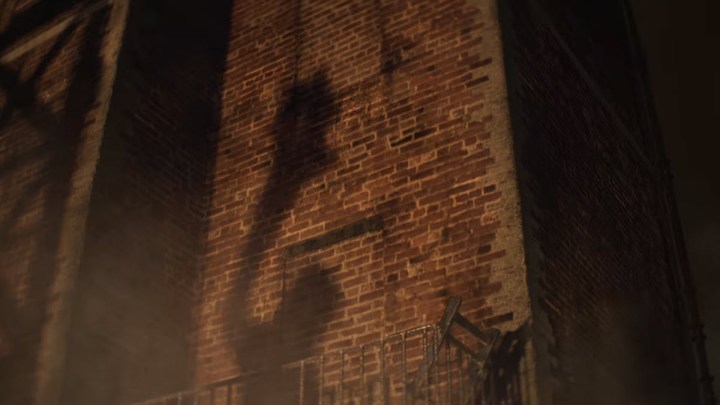 Clayface shapeshifting a spike club arm in silhouette